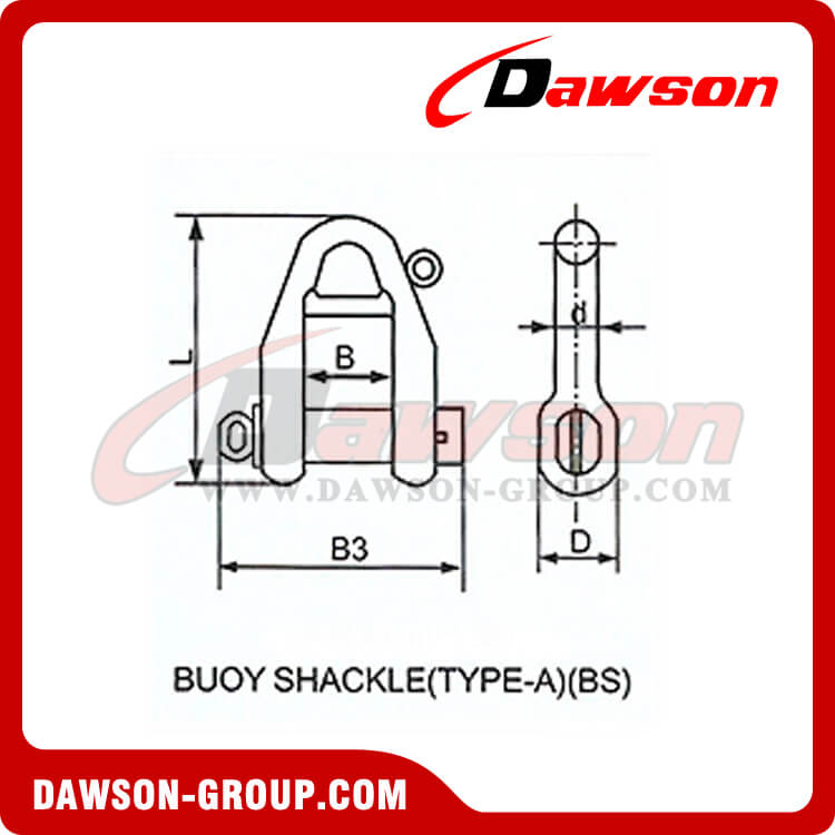 Mooring Buoy Shackle Type A for Marine Anchor Chain