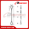 WS81-E-E,T,TH,S&K Tapered Eye Splice Wire Rope Slings