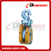 DS-B038 Wooden Shell Snatch Block With Hook