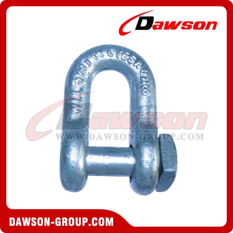 Forged Trawling Dee Shackle with Square Head Oversize Pin, Fishing Shackle