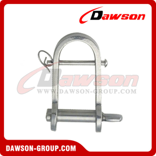 Stainless Steel Plate Dee Shackle with Cross Bar
