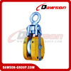 DS-B041 Wooden Shell Snatch Block With Eye Self-Locking