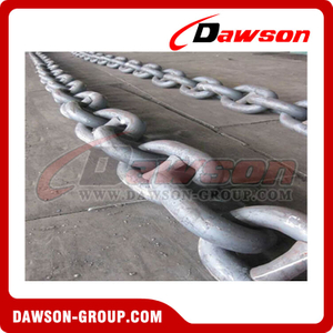 R3S Offshore Stud / Studless Mooring Chain Hot Dip Galvanized or Painted Black, 34mm to 152mm 1-3/8 to 6 inch