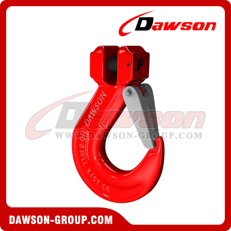 DS012 G80 6-32MM Clevis Sling Hook with Cast Latch for Crane Lifting Chain Slings