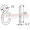 DSWHS001 BS 3000KG / 6600LBS Double S Hook With Plastic Coating