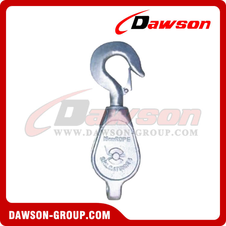 DS-B021 Galvanized Malleable Iron(Cast Steel) Block Single Sheave With Hook