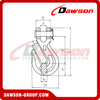  DS123 A-330 G70 Grade 70 1/4''-3/4'' Forged Clevis Grab Hook for Lashing, H-330 G43 Grade 43 Clevis Grab Hooks