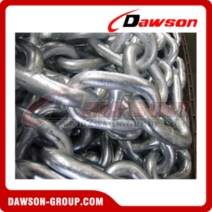 20.5MM U2 U3 Stud / Studless Link Anchor Chain for Marine Ship, Hot Dip Galvanized or Painted Black, 16mm to 152mm 5/8 to 6 inch