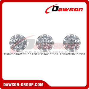 Compaction Strand Wire Rope Construction (8×26SW+4×26SW/4×7+1×7)