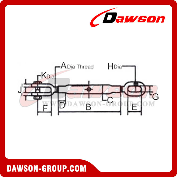 Hot Dipped Galv. Rigging Screw Eye and Eye Turnbuckle