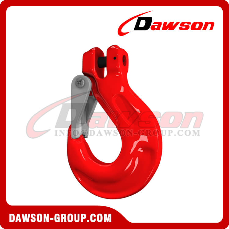 Grade 80 Clevis Sling Hook with Cast Latch for Chain Slings, G80 Clevis Hook - Dawson Group Ltd. - China Supplier Grade 80 Clevis Sling Hook with Cast Latch for Chain Slings, G80 Clevis Hook - Dawson Group Ltd. - China Supplier
