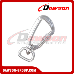 DSJ-A1305N+A Aluminium Material For Custom D Shaped Swivel Carabiner, Swivel Carabiner For Dog Leash Anodized
