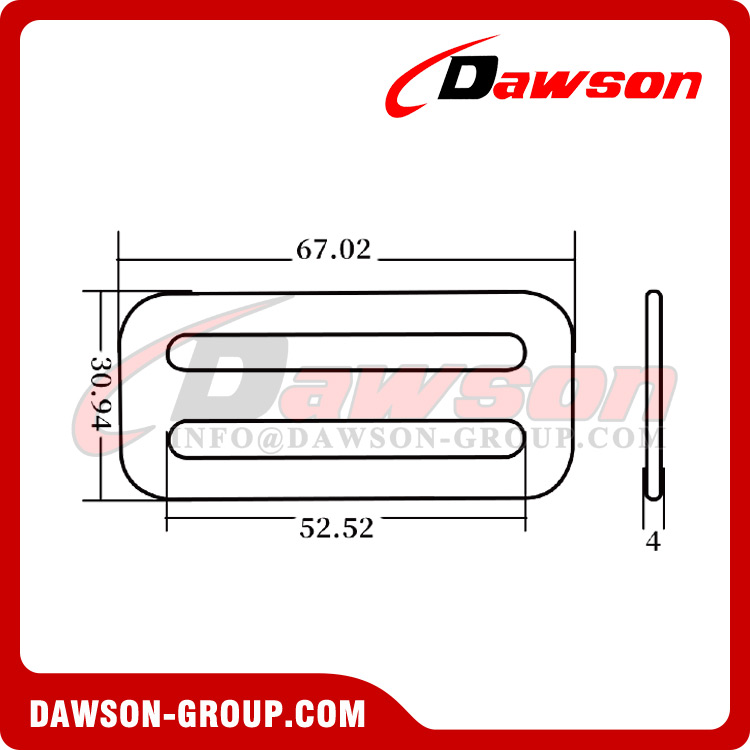 DSJ-A4015 Aluminum Adjuster Buckle For Fall Protection Bags Luggages, 19mm Width Metal Steel Buckle