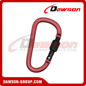 DSJ-A15001N Locking Swivel Aluminum Twist Carabine Carabiner for Keychain Anodized