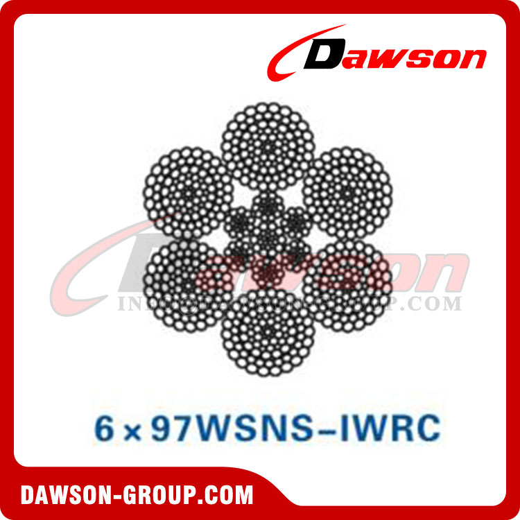 Steel Wire Rope (6×76WSNS-IWRC)(6×76WSNS-IWRC)(6×97WSNS-IWRC), Oilfield Wire Rope, Steel Wire Rope for Oilfield