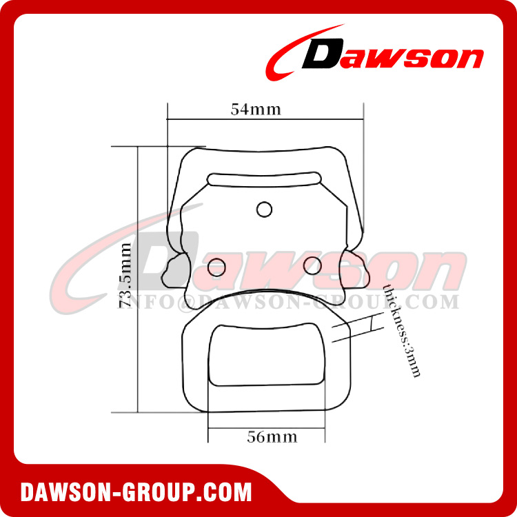 DSJ-A4046 Aluminum Buckle For Fall Protection Bags Luggages, A6061 Quick Release Buckle
