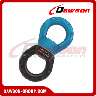 DSJ-F+F Aluminum Lifting Eye Swivel Ring, 35Kn 360 Degree Rotational Spinner Swivel Carabiner