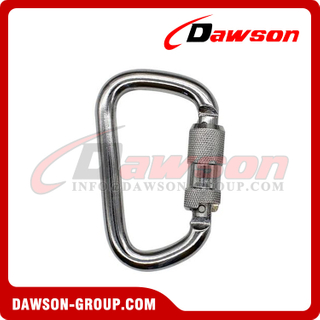 DSJ-1075 45KN High Quality High Strength Classic D Self-Locking Carabiner, Double Locking Carabiners