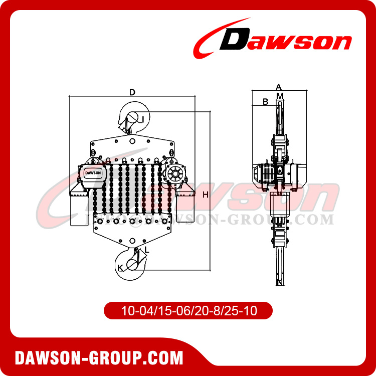 DS-HB 10T-25T Electric Chain Hoist with Hook, Heavy DutyElectric Hoist, Lifting Tools & Equipment - Dawson Group Ltd. - China Manufacturer DS-HB 10T-25T Electric Chain Hoist with Hook, Heavy DutyElectric Hoist, Lifting Tools & Equipment - Dawson Group Ltd. - China Manufacturer