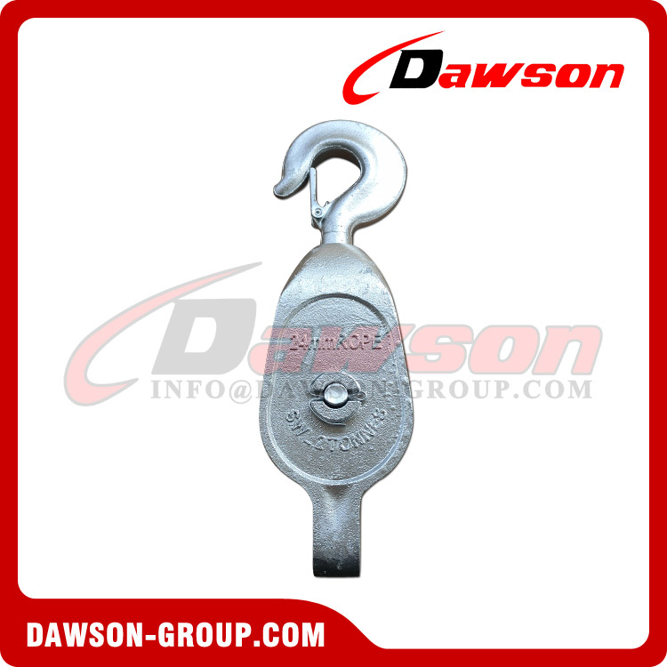 DS-B022 Galvanized Malleable Iron(Cast Steel)Block Double Sheave With Hook