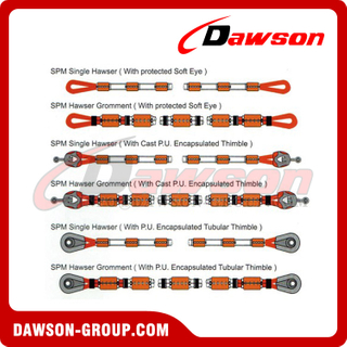 SPM Ropes, Double Braided Nylon Rope, SPM Single Hawser, SPM Hawser Grommet, Single Point Mooring Rope