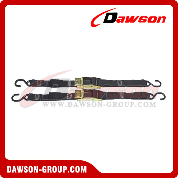 Over Center Buckle Boat Straps With Coated S-Hooks (Pair)