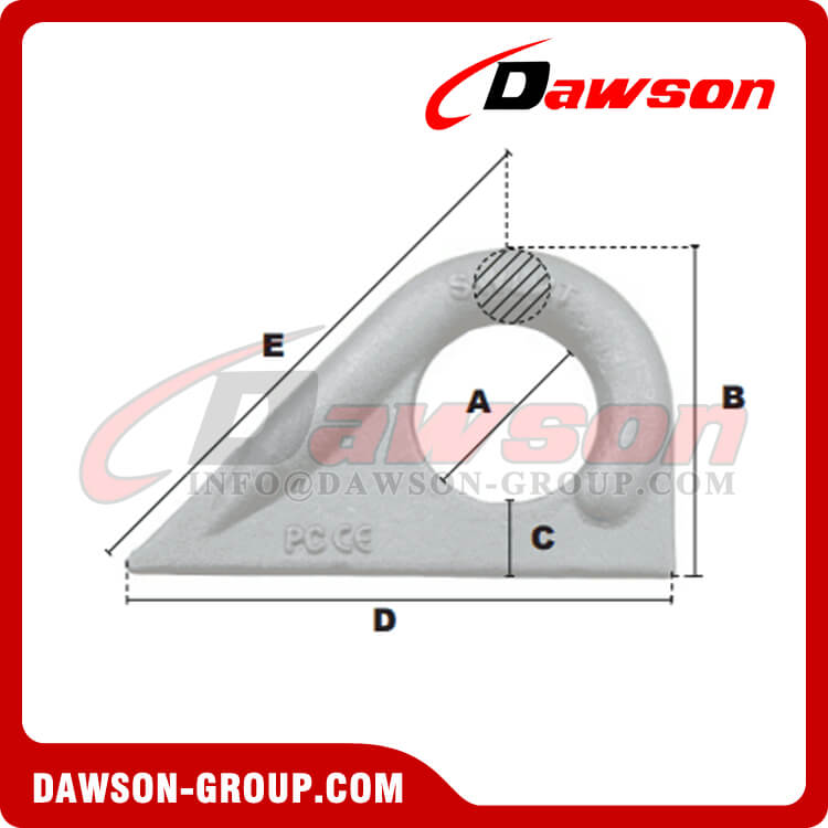 Drop Forged Customized Rigging Carbon Steel Weld-on Lifting Lug Pad Eye, Lifting Ring