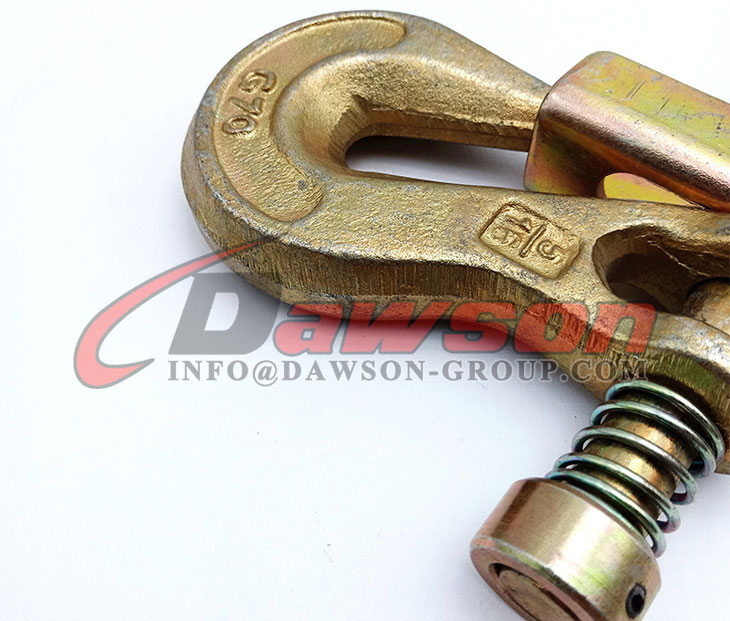 G70 G43 Forged Steel Clevis Grab Hook With Safety Latch Safety Chain