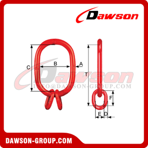 DS940 NBR 16798 and EN 1677-4 Standards 16-22MM - 50-56MM G80 Master Link Assembly for Lifting Chain Slings