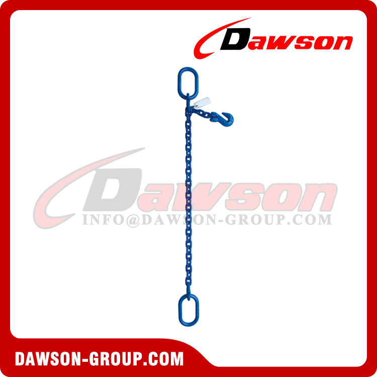 G100 Single Leg Lifting Chain Sling / Grade 100 Adjustable Chain Slings