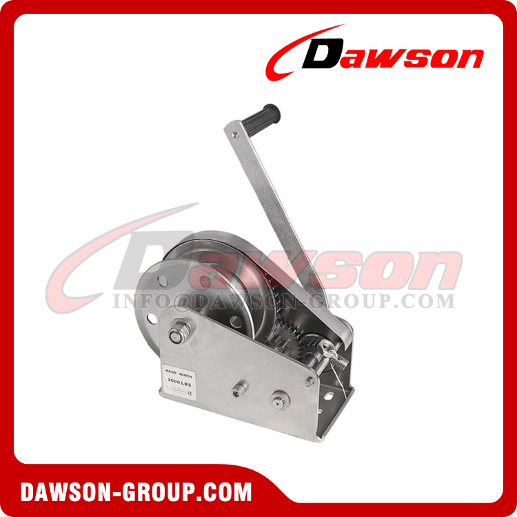800LBS 1200LBS 1600LBS 1800LBS 2600LBS SS304 Small Stainless Steel Reversible Hand Winches with Brake for Pulling
