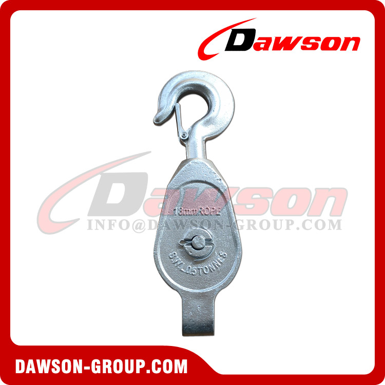 DS-B021 Galvanized Malleable Iron(Cast Steel) Block Single Sheave With Hook