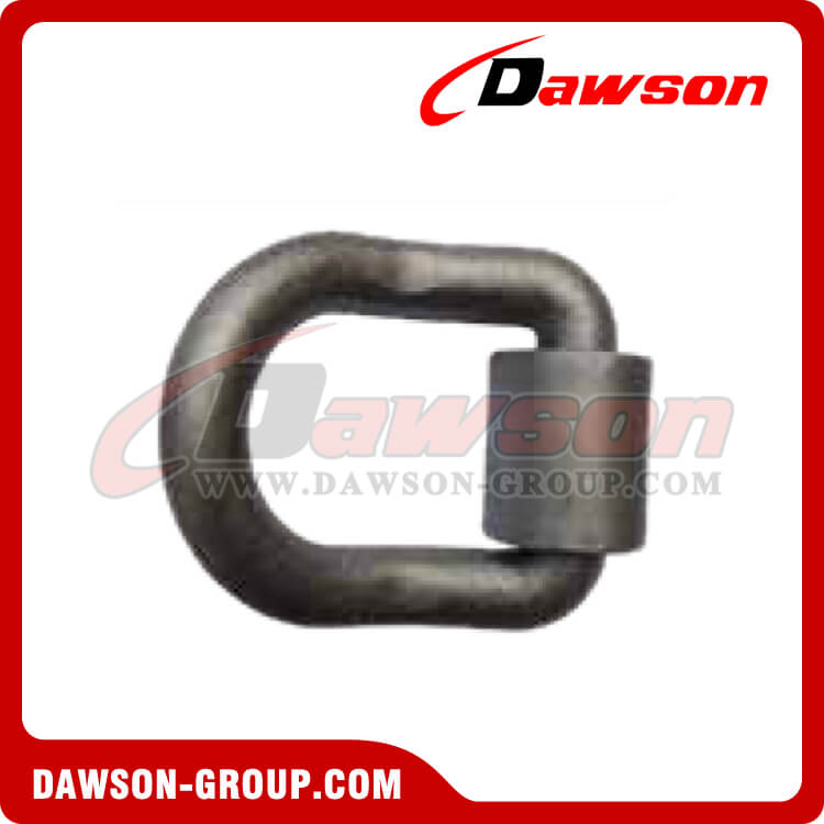 D3006 MBS 47000lbs/21000kgs 1 inch Forged Bent D Ring with Weld-On Clip