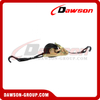 1 inch 15 feet Self Contained Ratchet Strap with Wire Hooks