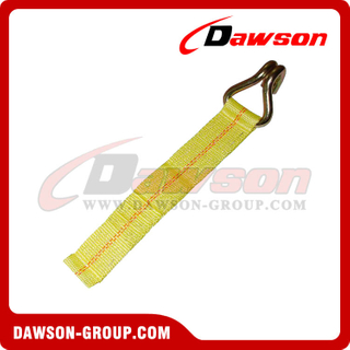 2 inch Ratchet Strap Short End with Wire Hook and No Ratchet