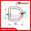 DR5000 BS 1500KG/3300LBS 1.5" Zinc Plated Forged Steel D-Rings 