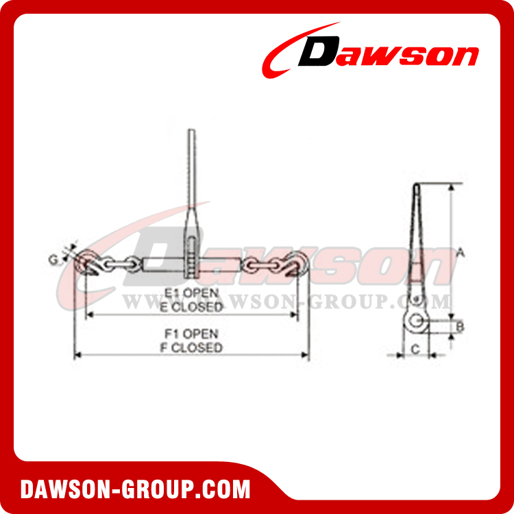 DSRLBH RATCHET TYPE LOAD BINDER - DAWSON GROUP LTD. - CHINA MANUFACTURER, SUPPLIER, FACTORY