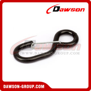 DSSH25084B B/S 800KG/1760LBS Black Coated S Hook with Latch