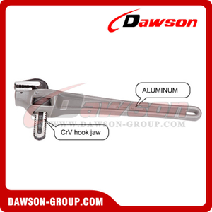 DSTD0506 Aluminum Handle Offset Pipe Wrench, Pipe Grip Tools