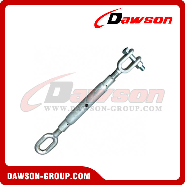 Hot Galvanized Eye Hook Heavy Duty Us Type Wire Rope Turnbuckle - China  Turnbuckle, Rigging