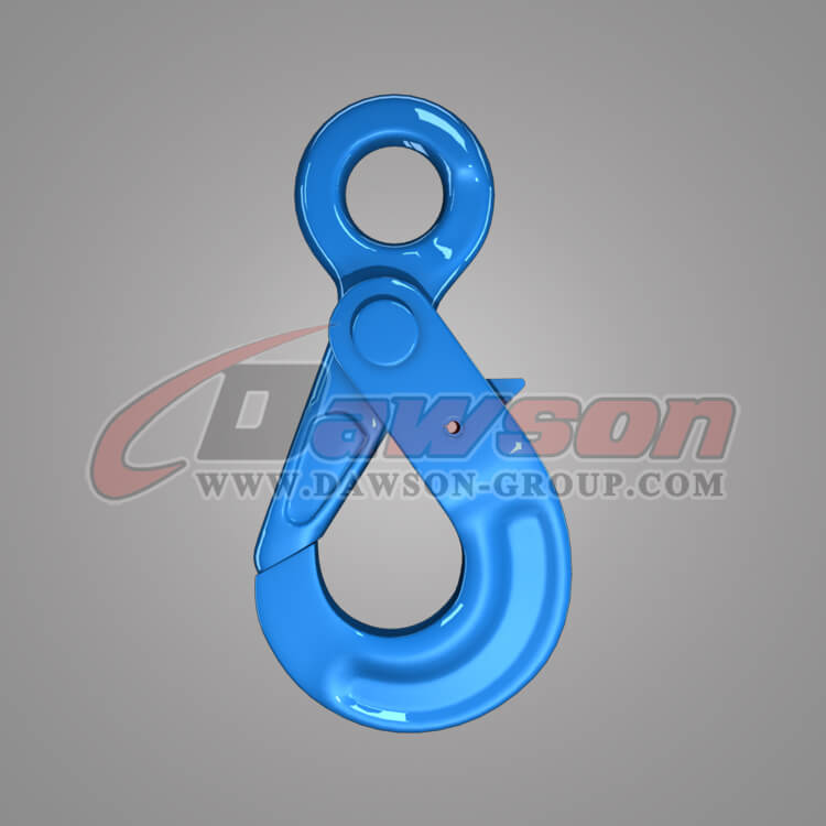 Grade 100 European Type Eye Self-Locking Hook, G100 Forged Alloy Steel Eye Hook - China Supplier