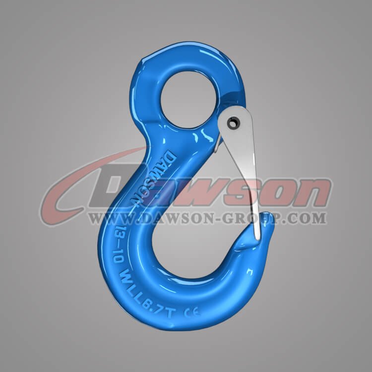 Grade 100 Eye Sling Hook with Latch for Lifting Slings, G100 Alloy Steel Eye Sling Hook - China Manufacturer, Supplier, Exporter