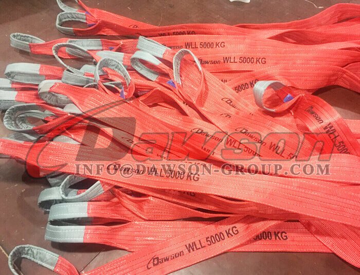 CHINA DAWSON GROUP 5000KG 5T WEBBING SLINGS POLYESTER LIFTING SLINGS MANUFACTURER