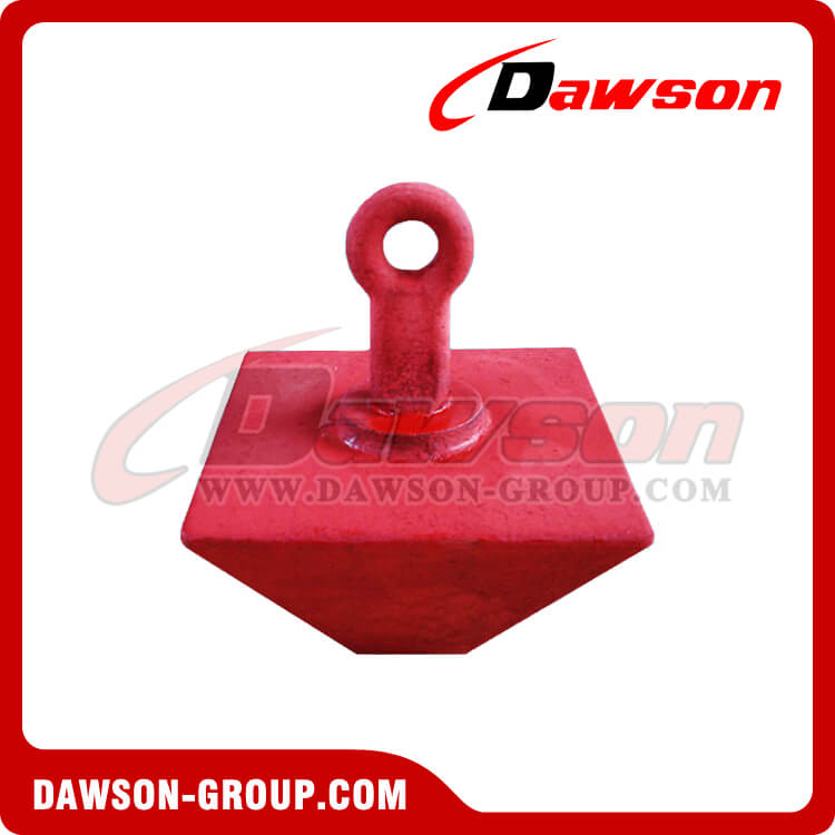 Red Painted Casting Mooring Pyramid Anchor