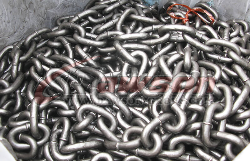 Galvanized DIN 764 Medium Link Chain, Welded Trawling Chain for ...
