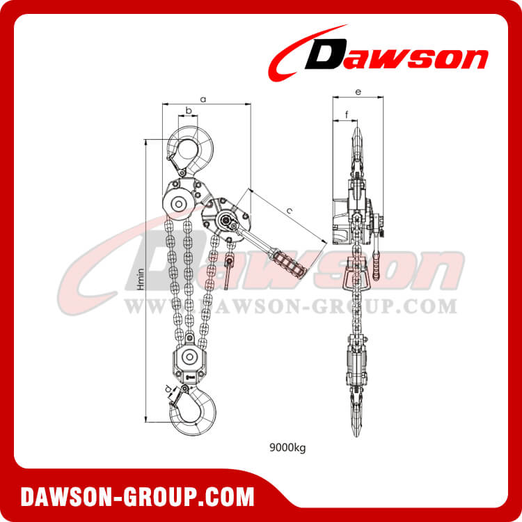Painting of 9000kg Aluminum Alloy Lever Hoist - China Supplier
