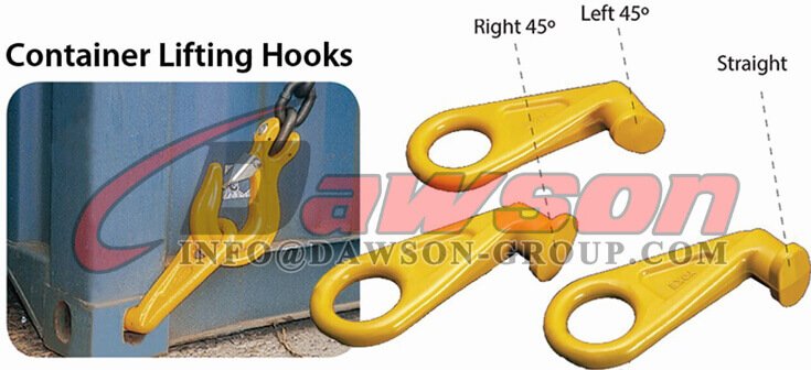 Right 45 Degree B/A Products Container Lifting Hooks