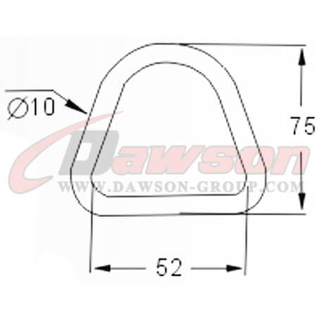 DSWH049 BS 3000KG / 6600LBS 50mm Round Delta Ring