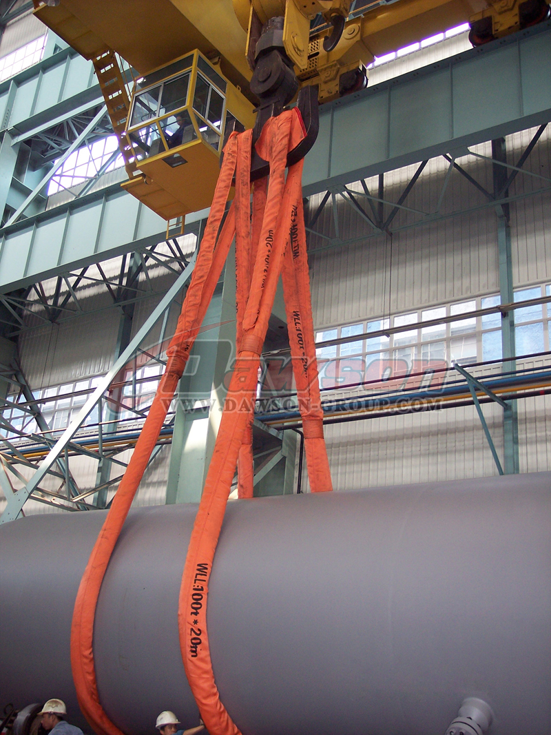WLL 50T 50000kg Polyester Round Slings, Heavy Duty Endless Round