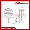 DSWH35302 B/S 3000KG/6600LBS 35mm Galvanized J Type Wire Hook with Latch